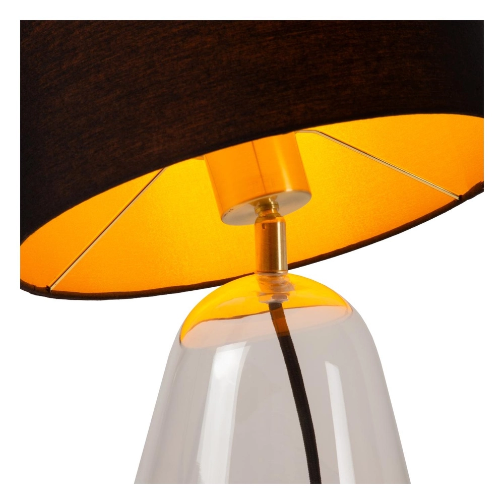 Table lamp Campana glass with black shade 40cm Lucide 5411212345806