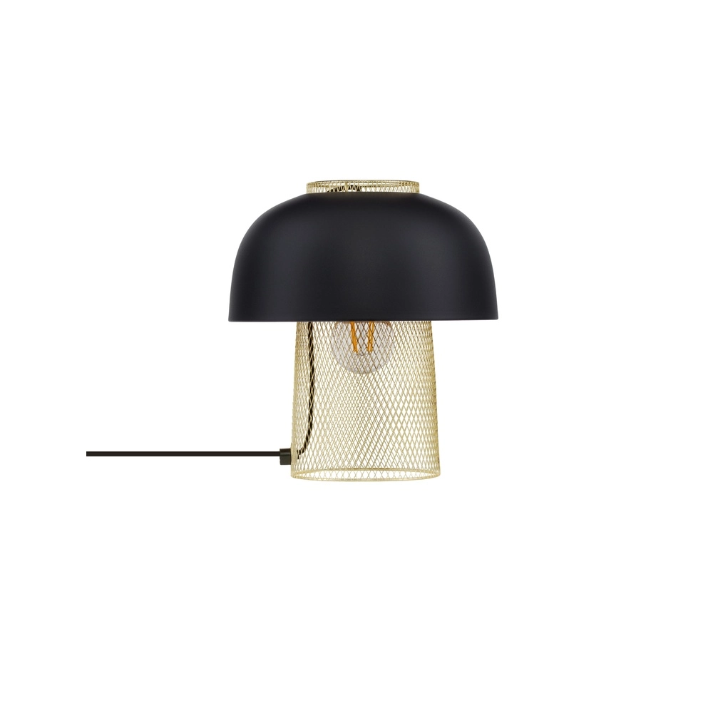 Table lamp Sqube black with gold Lyora 5212017454782