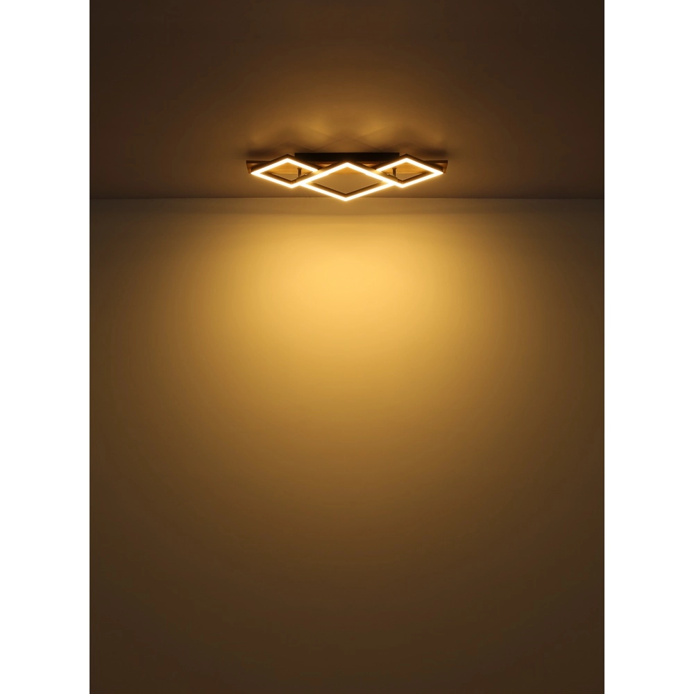 Ceiling lamp Beatrix I black with wood Globo 9007371465392