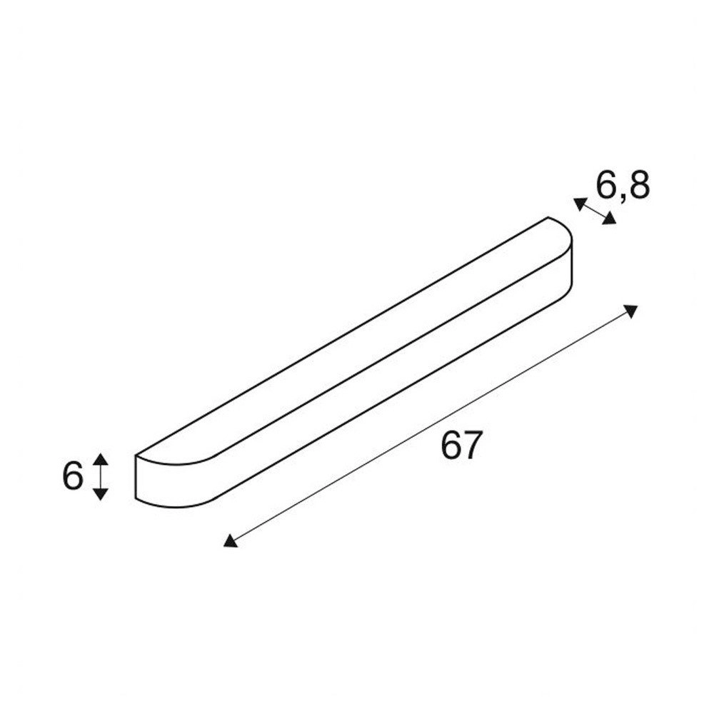 LED fixture Arlina 67cm Up - Down metal grey SLV 4024163216487