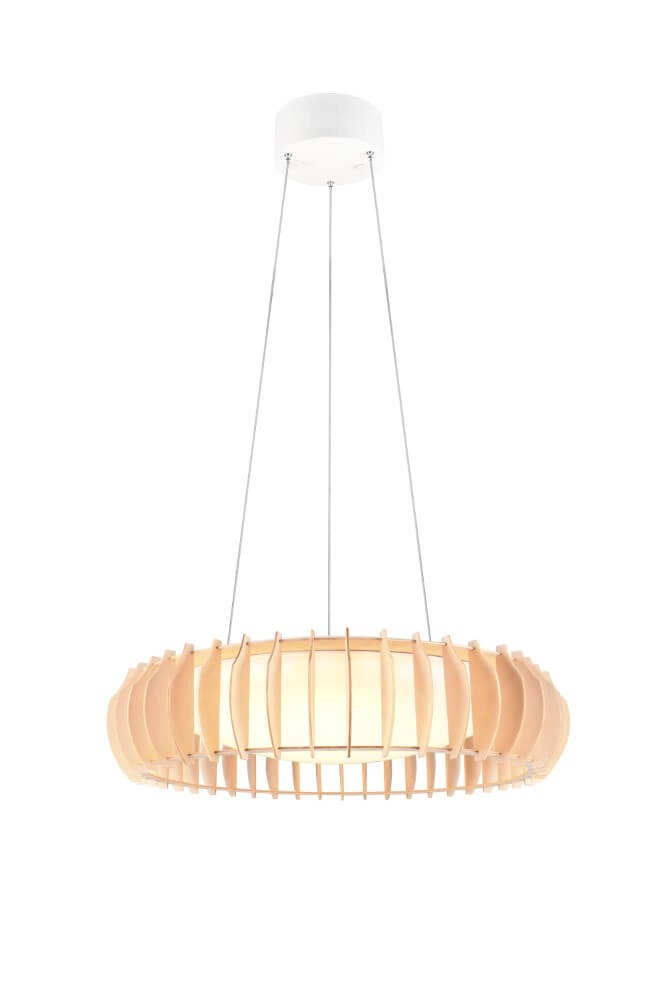 Wooden pendant lamp Monte Ø 60cm