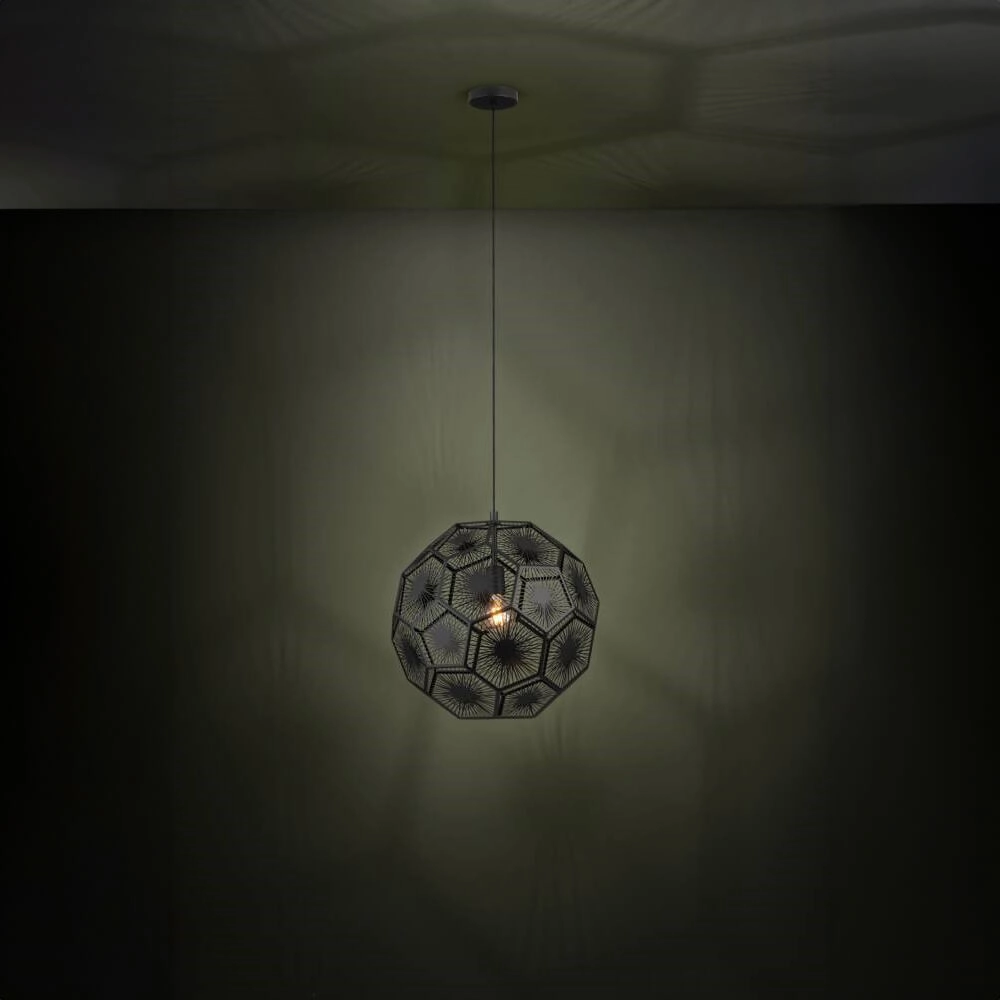 Black hanging lamp Skoura 1 Ø 50cm Stars of Light 9002759396190