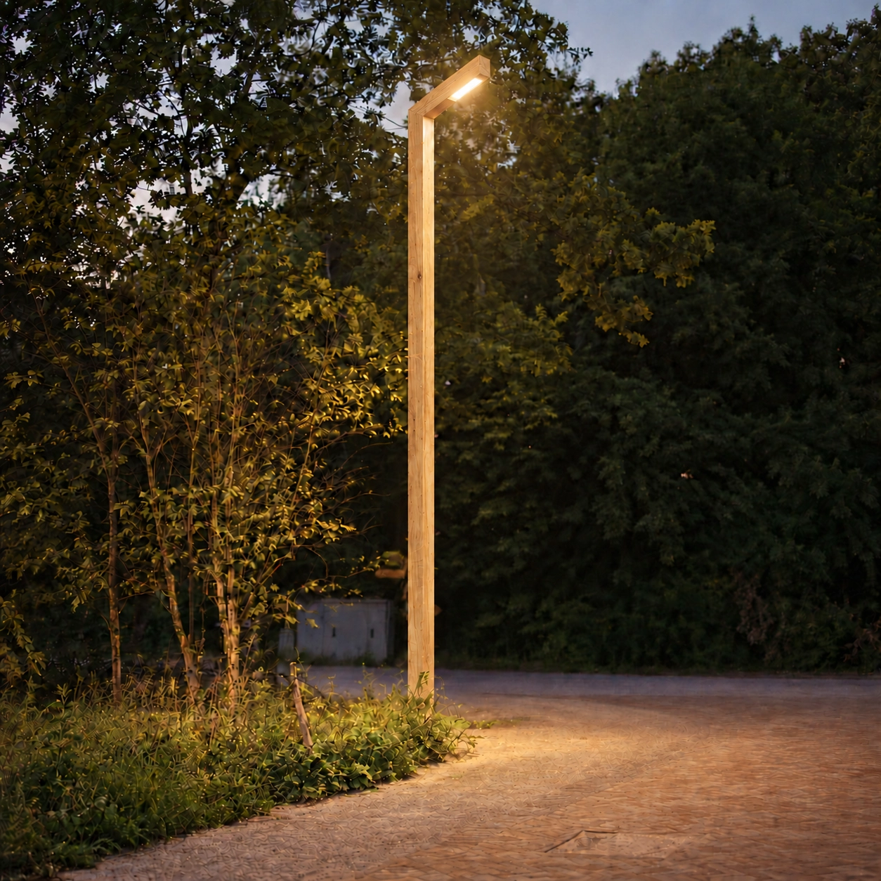 Wooden street lamp Strato Rustic chestnut - 4M - PH08 - 3000K