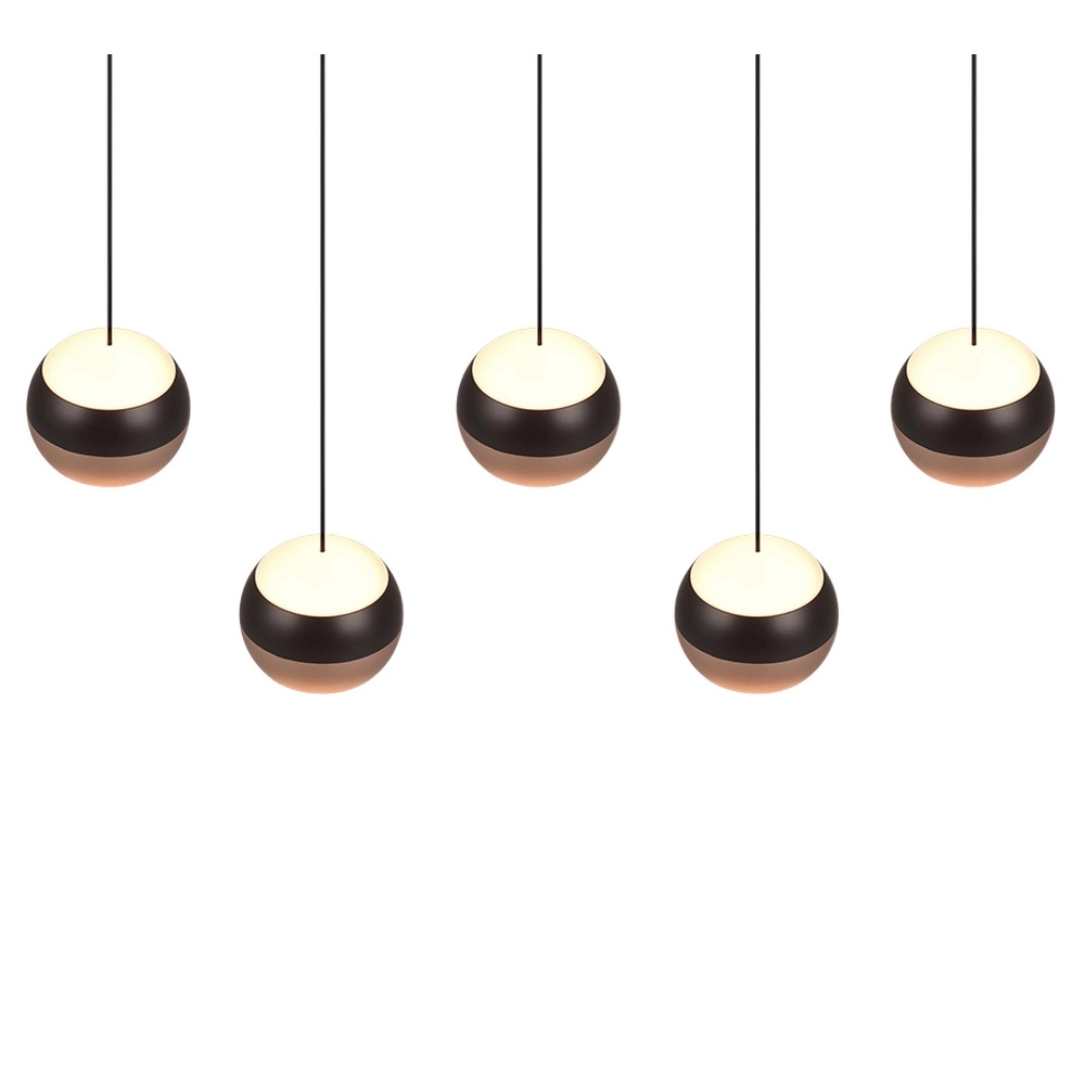 Design pendant lamp Orbit 5-light straight Trio 4017807578843