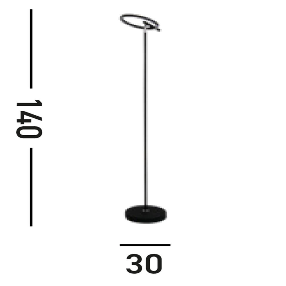 Modern floor lamp Space black Searchlight 5053423274713