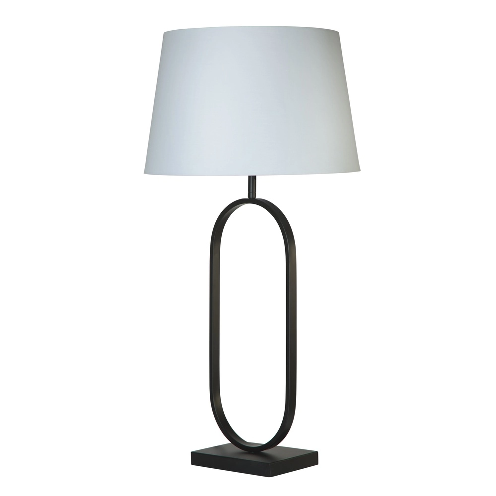 Table lamp Modish black with white hood