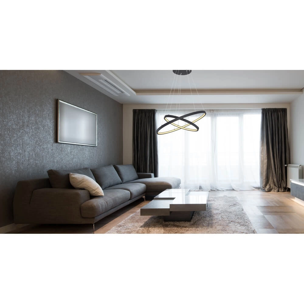 Sleek pendant lamp Ralph round Ø 51cm Globo 9007371401987