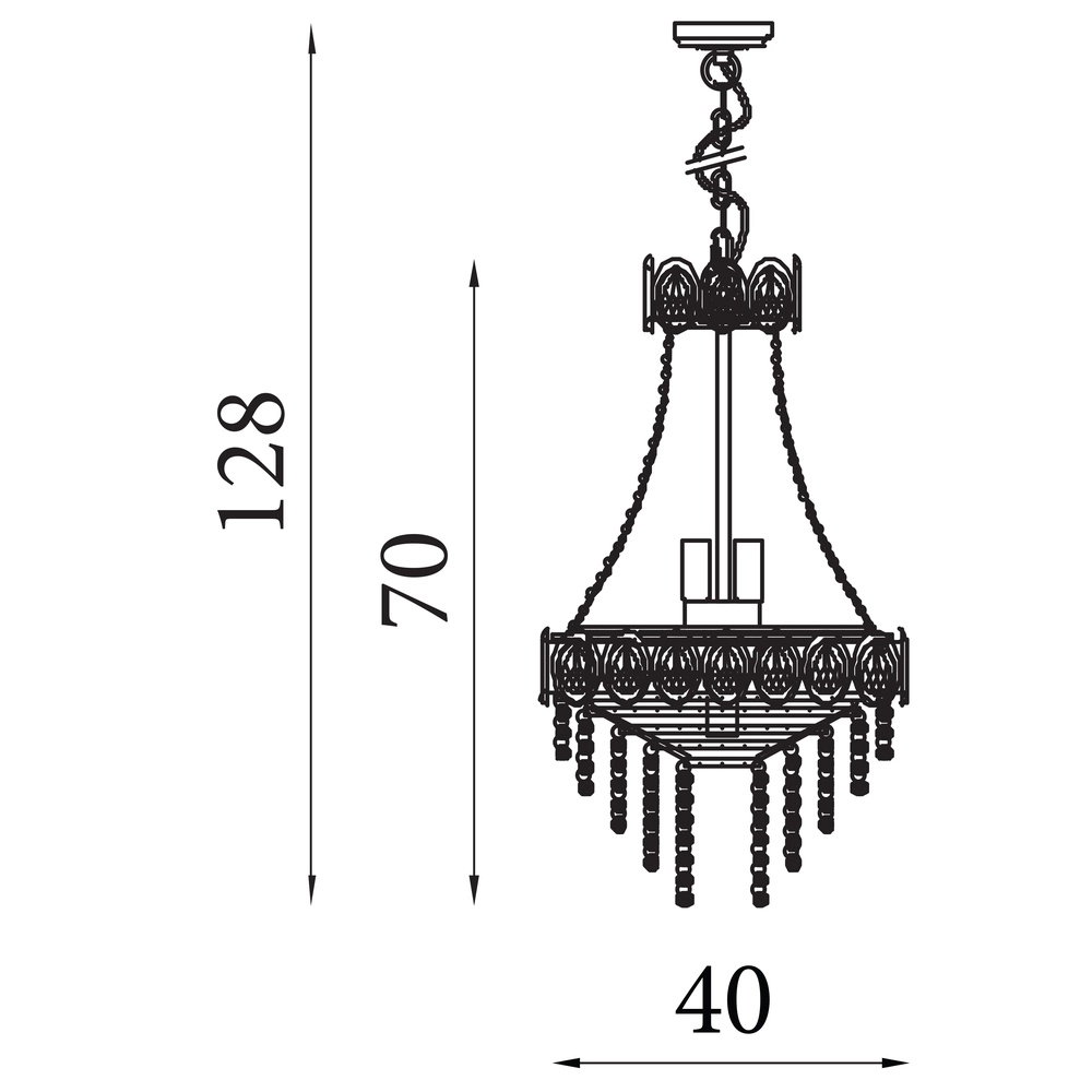 Chandelier Louis gold Ø 40cm Searchlight 5053423274607