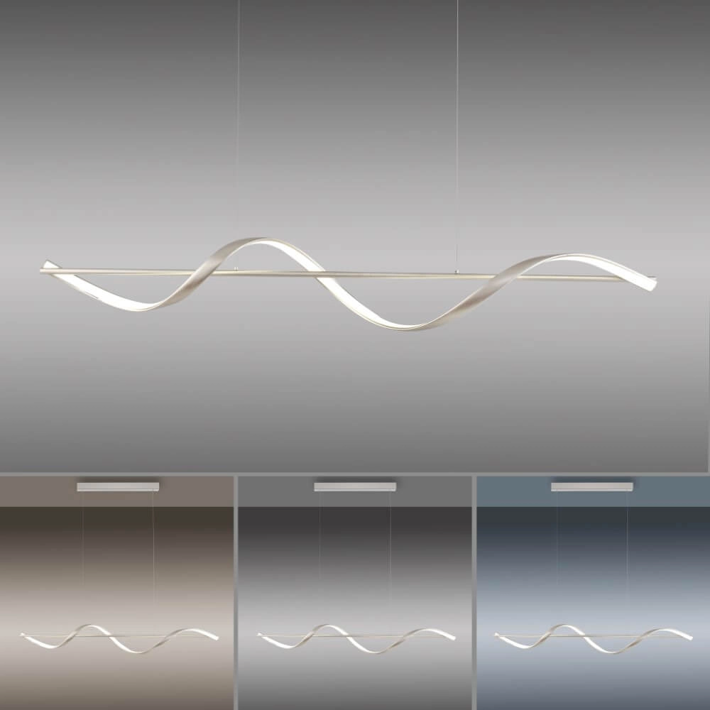 Wavy pendant lamp Q-Swing metal Paul Neuhaus 4012248374856
