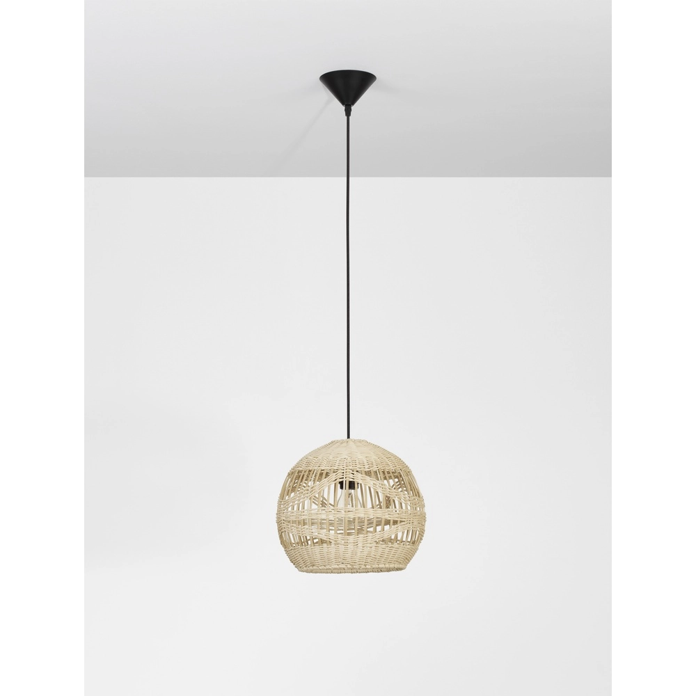 Rattan pendant lamp Marlo Ø 30cm ball Lyora 5212017438829