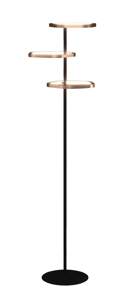 Unique floor lamp Estrella black with brown