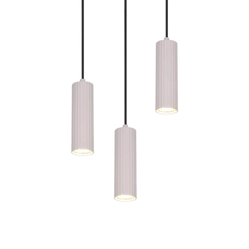 3-light pendant lamp Soka grey Trio 4017807658613