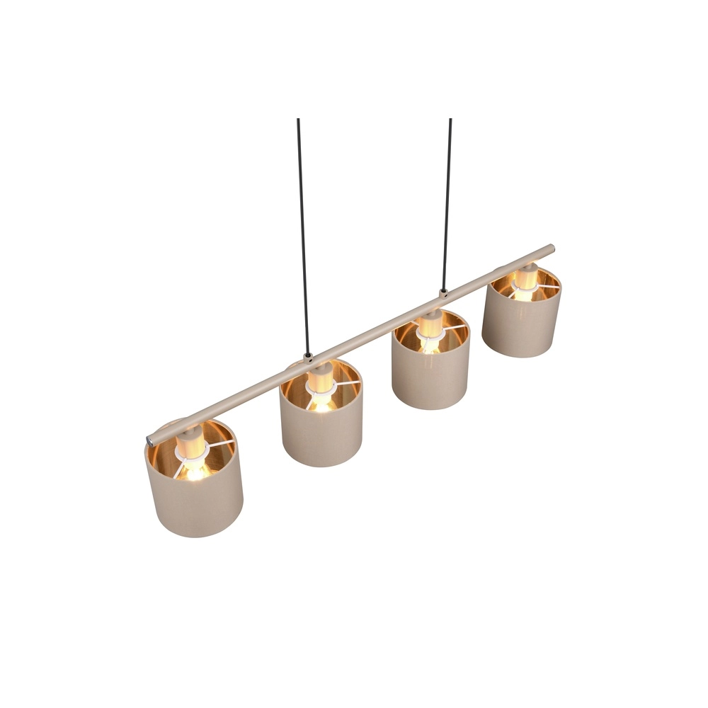 4-light pendant lamp Tommy sand brown