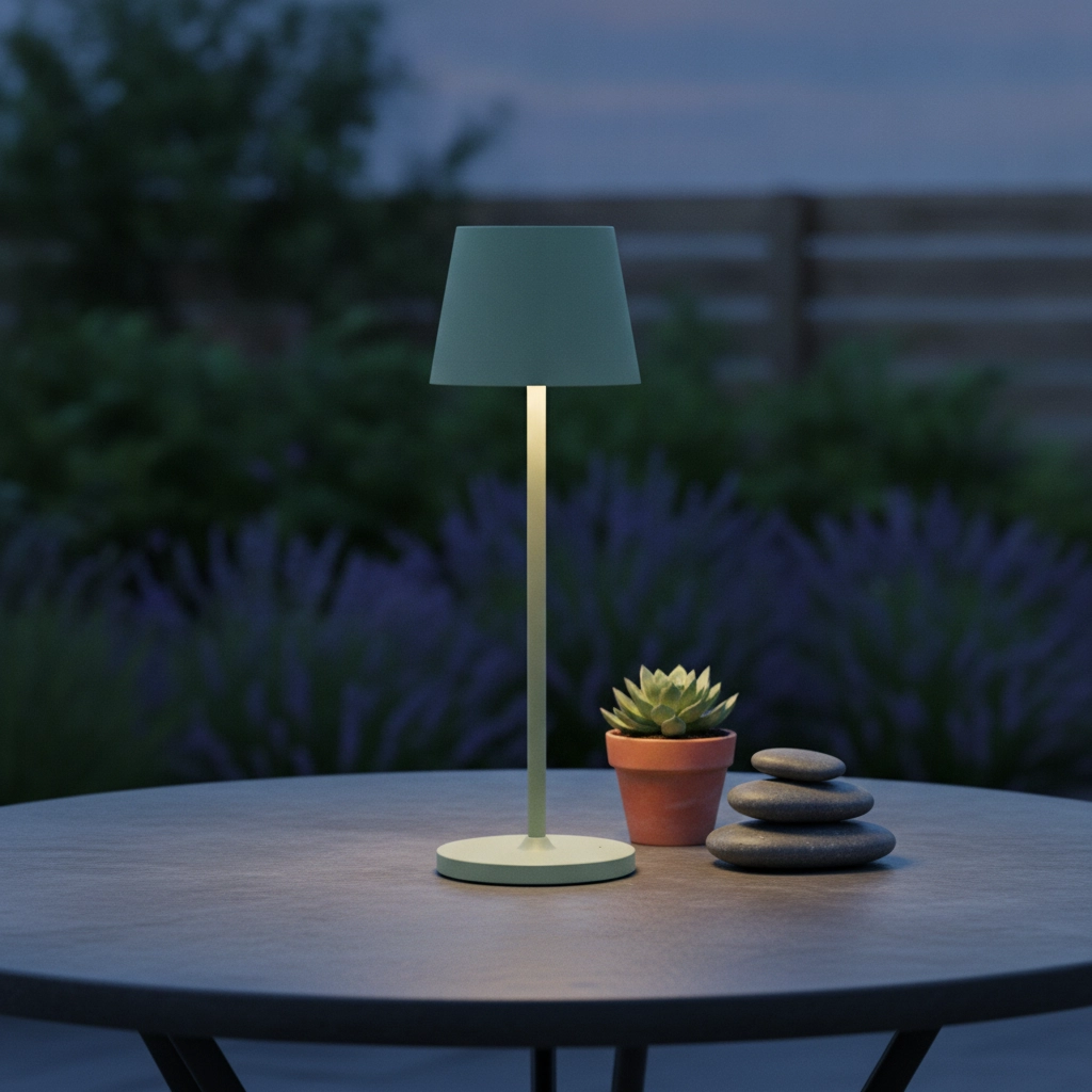 Rechargeable table lamp Seina olive