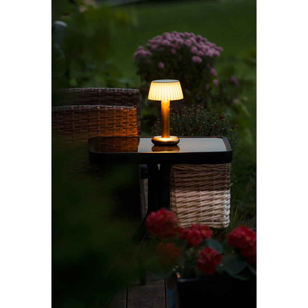 Golden table lamp Grasse Rechargeable KonstSmide 7318300030416