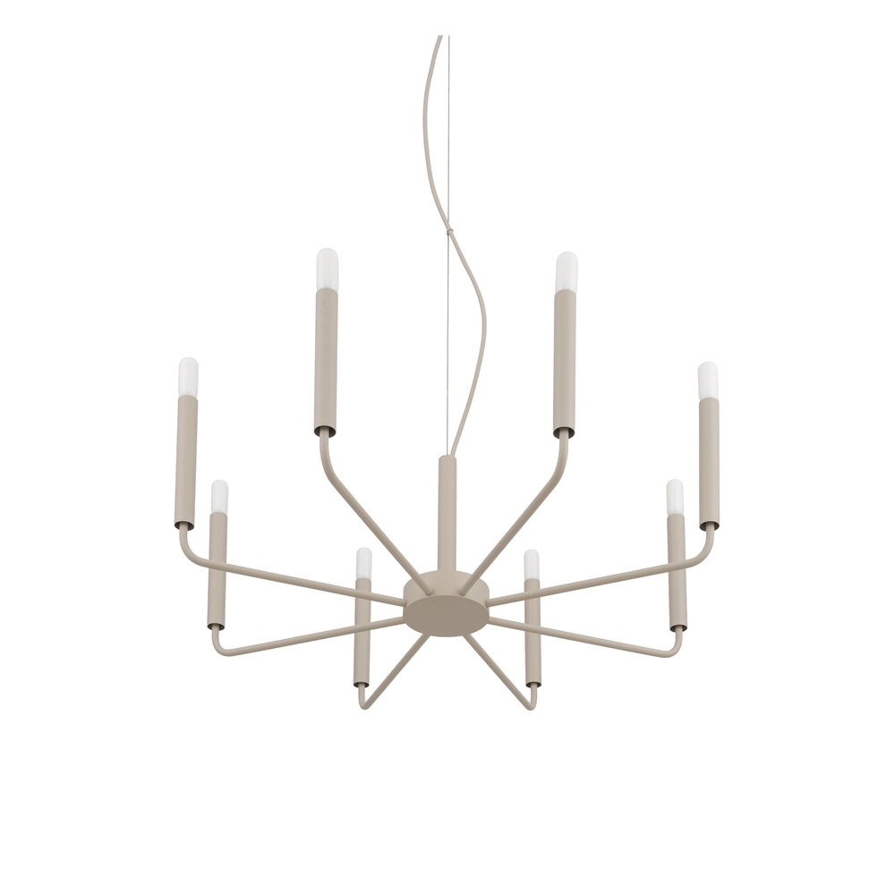 Modern chandelier Orto sand brown Ø 73cm