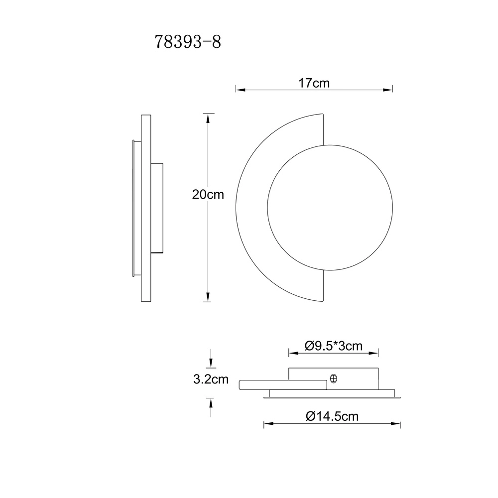 Round wall lamp Rojas 20cm Globo 9007371580682