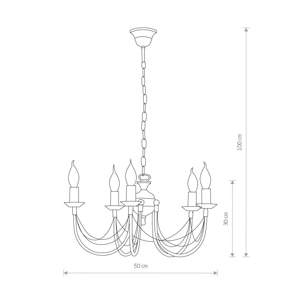 Bronze-colored chandelier Ares Lyora 5903139205993