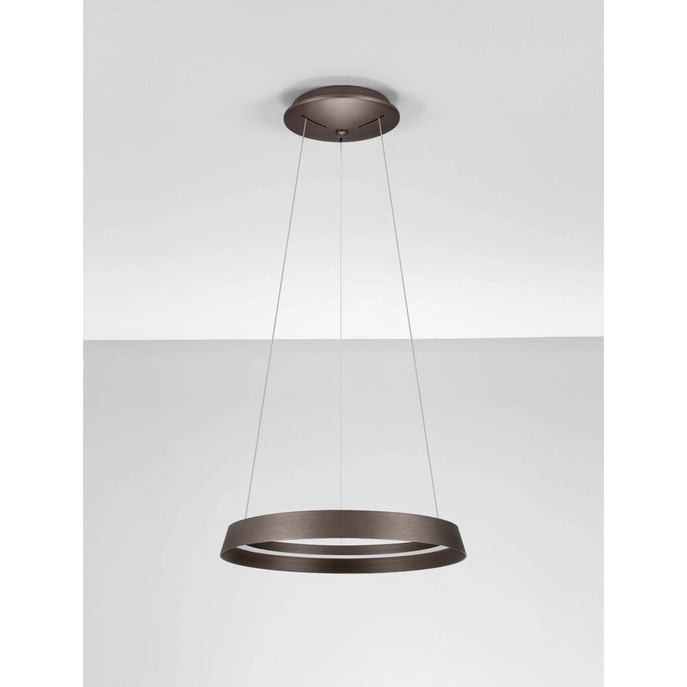 Design pendant lamp Ormi Ø 45cm coffee brown Lyora 5212017470379