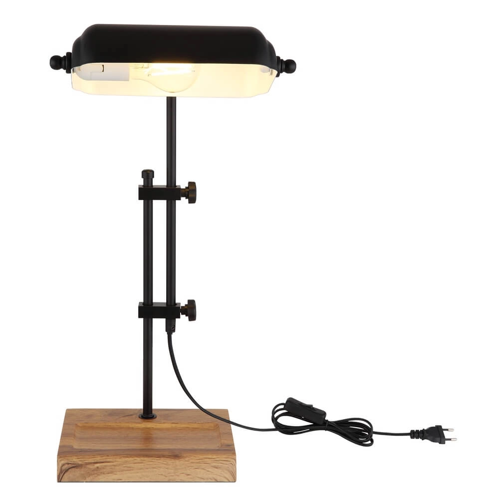 Desk lamp Marid wood with black Globo 9007371474103