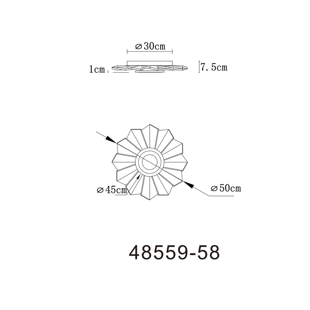 Design ceiling light Alwina white Globo 9007371519408