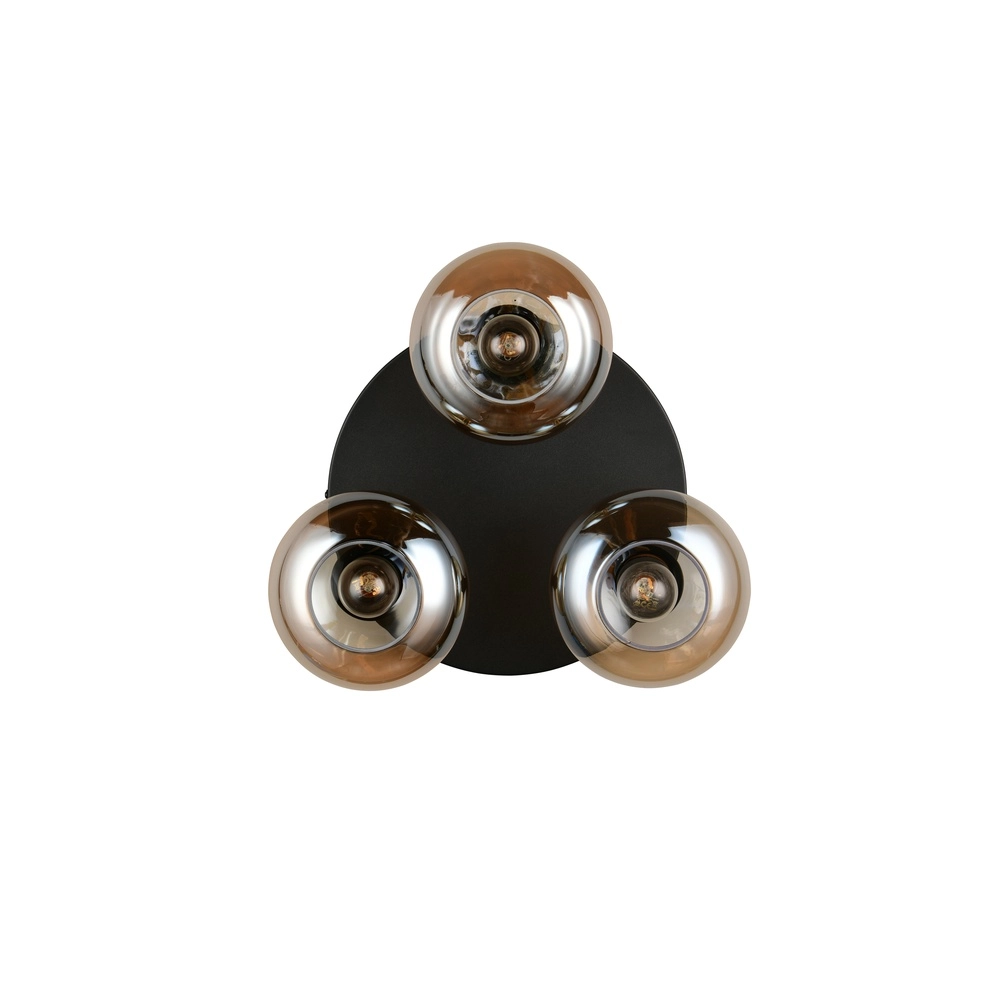 Ceiling lamp Divina black with amber glass Trio 4017807667363
