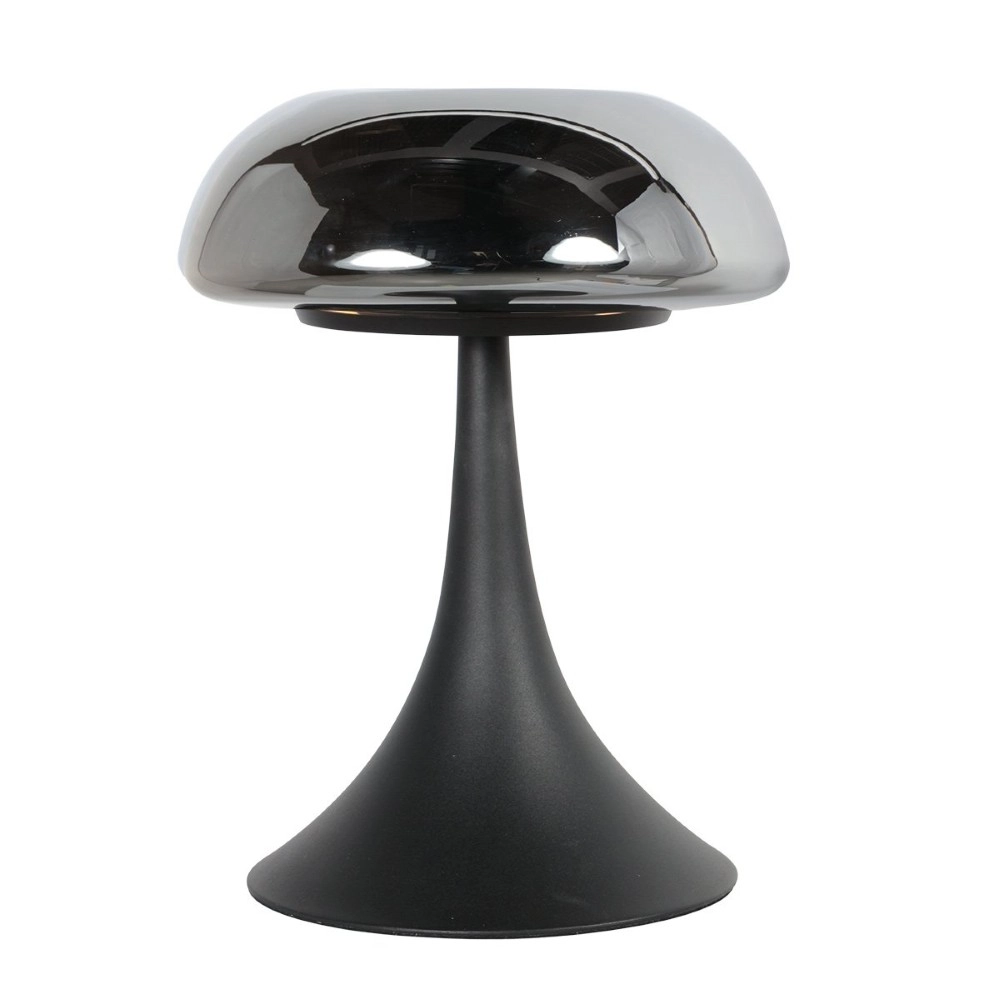 Table lamp Ancilla black with smoke glass