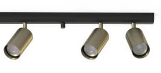Black with gold ceiling spotlight Eye 6-light Lyora 5903139881999
