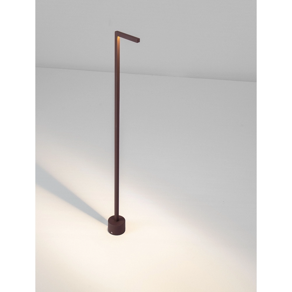 Sleek garden lamp Pipe Rust brown 94.5cm