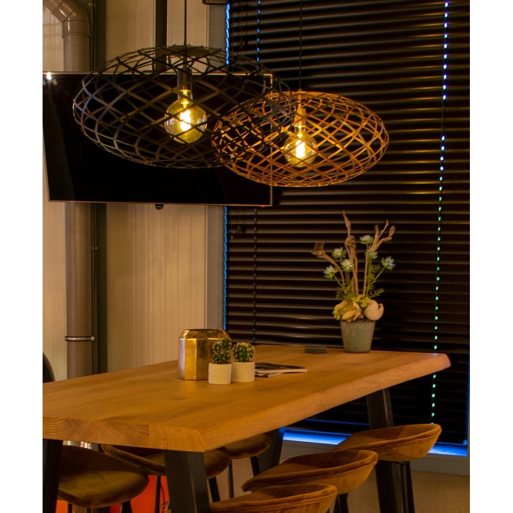 Pendant lamp Wolfram Ø 65cm black Lucide 5411212211019