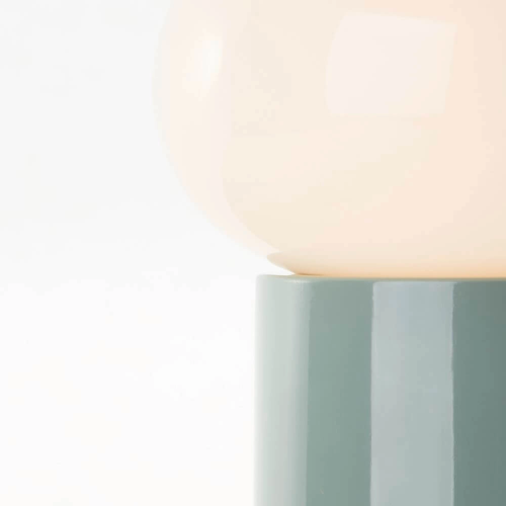 Green table lamp Knut with white glass Brilliant 4004353430176