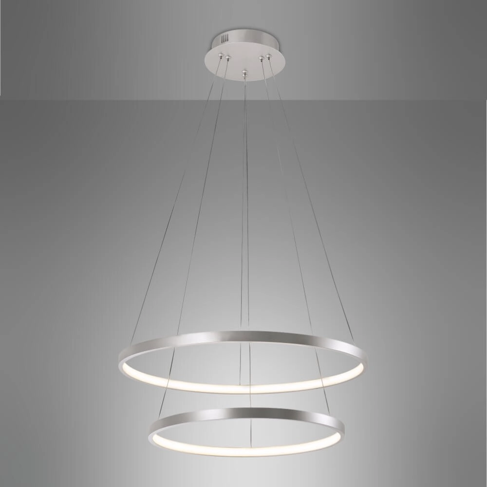Round pendant lamp Circle silver Just Light 4043689960445