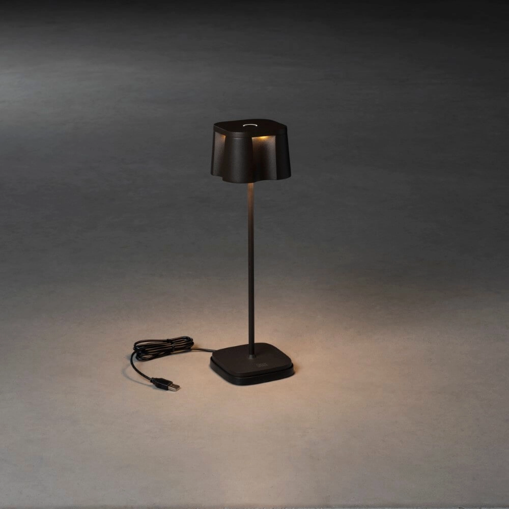Black table lamp Nice rechargeable KonstSmide 7318307818758