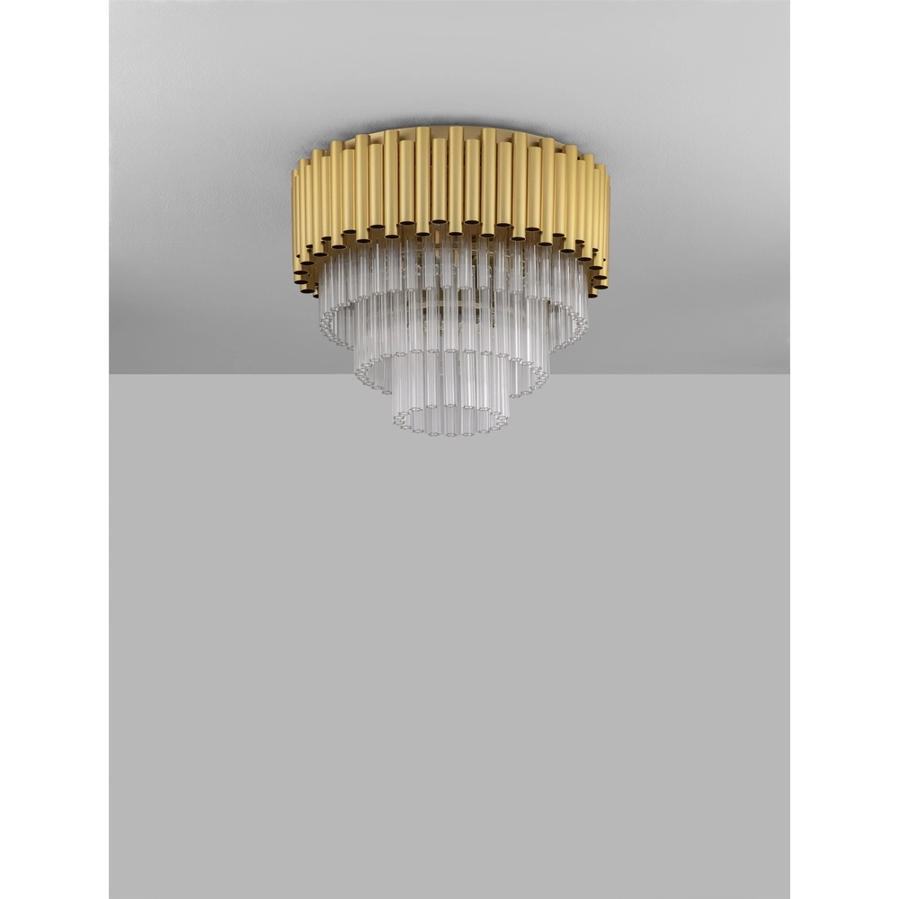 Ceiling lamp Magnolia gold with crystal Ø 40cm Lyora 5212017434999