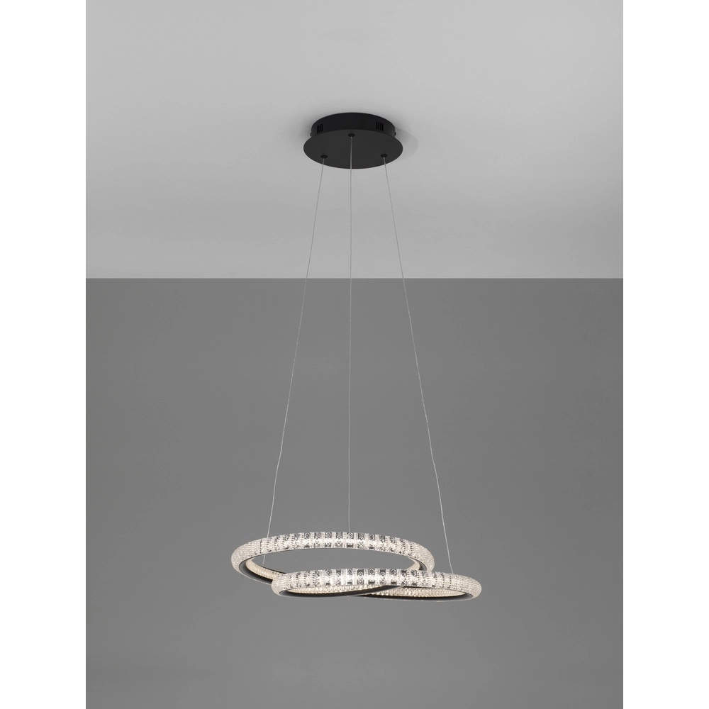 Design pendant lamp Ginevra black Ø 48cm Lyora 5212017433480