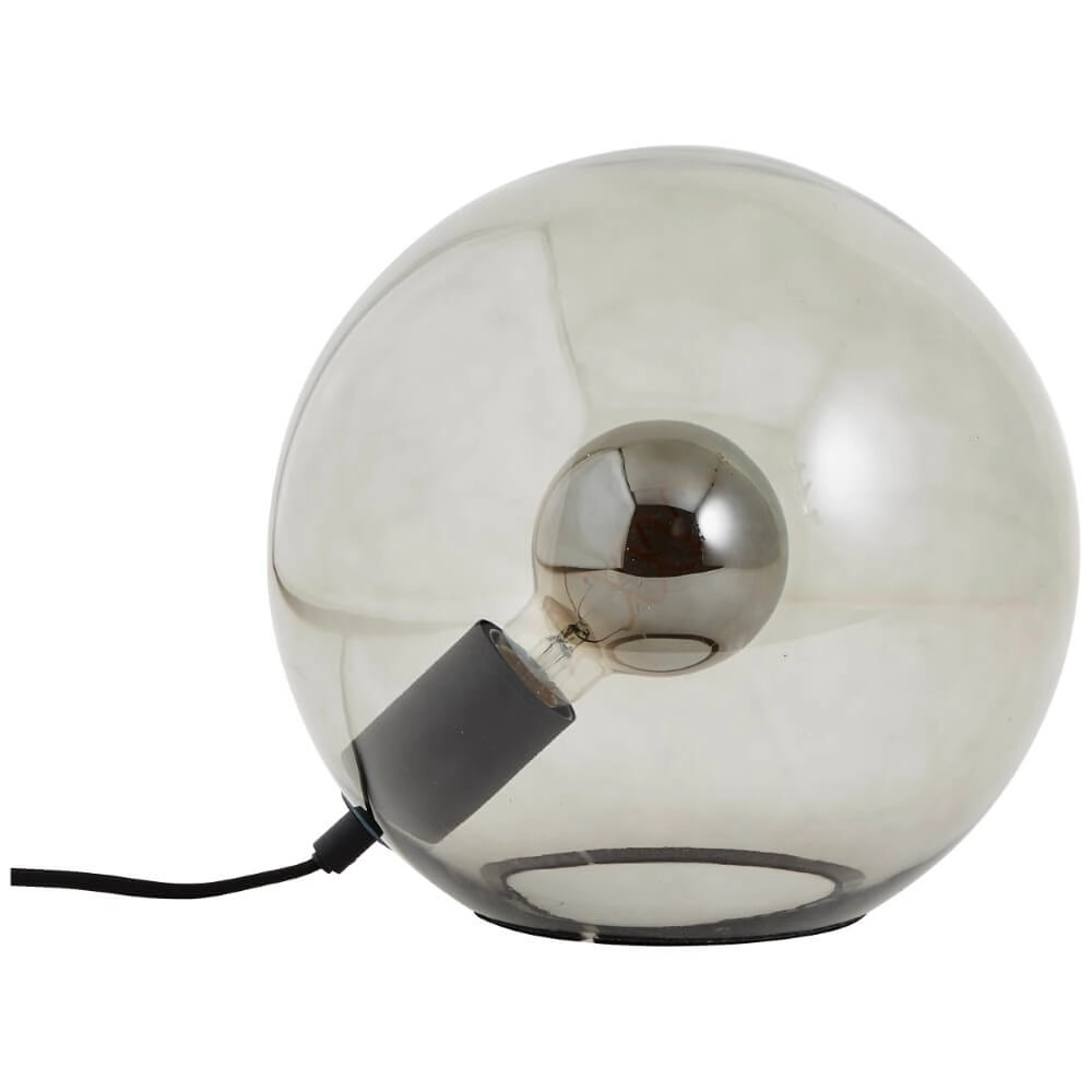 Sphere table lamp Belado black with smoke glass Brilliant 4004353428418