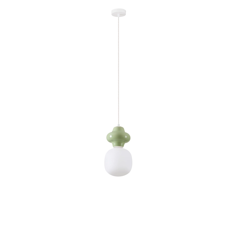 Pendant lamp Clio S light green ceramic Lyora 5212017461209
