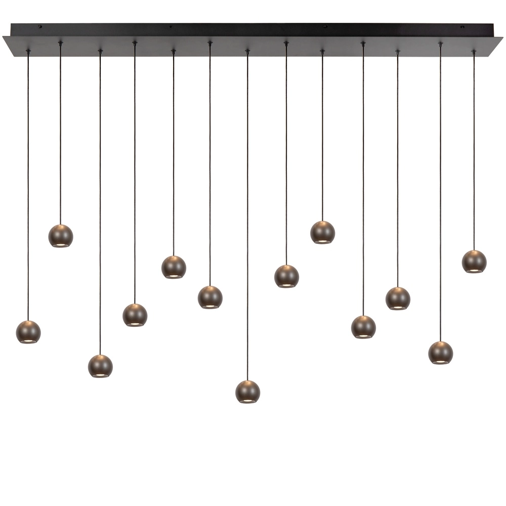 Design pendant lamp Montana 13-light grey
