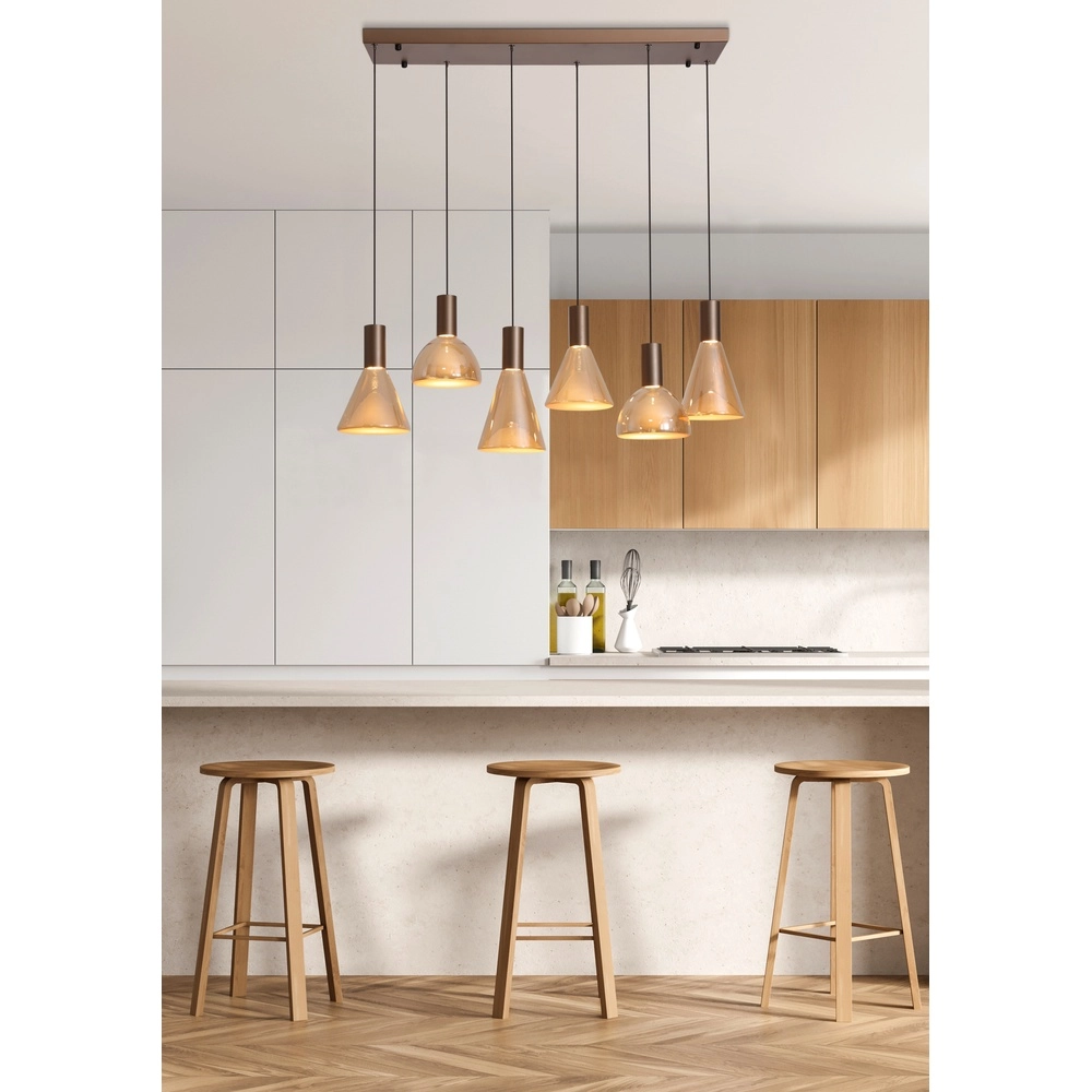 Pendant lamp Cannes 6-light Searchlight 5053423299341