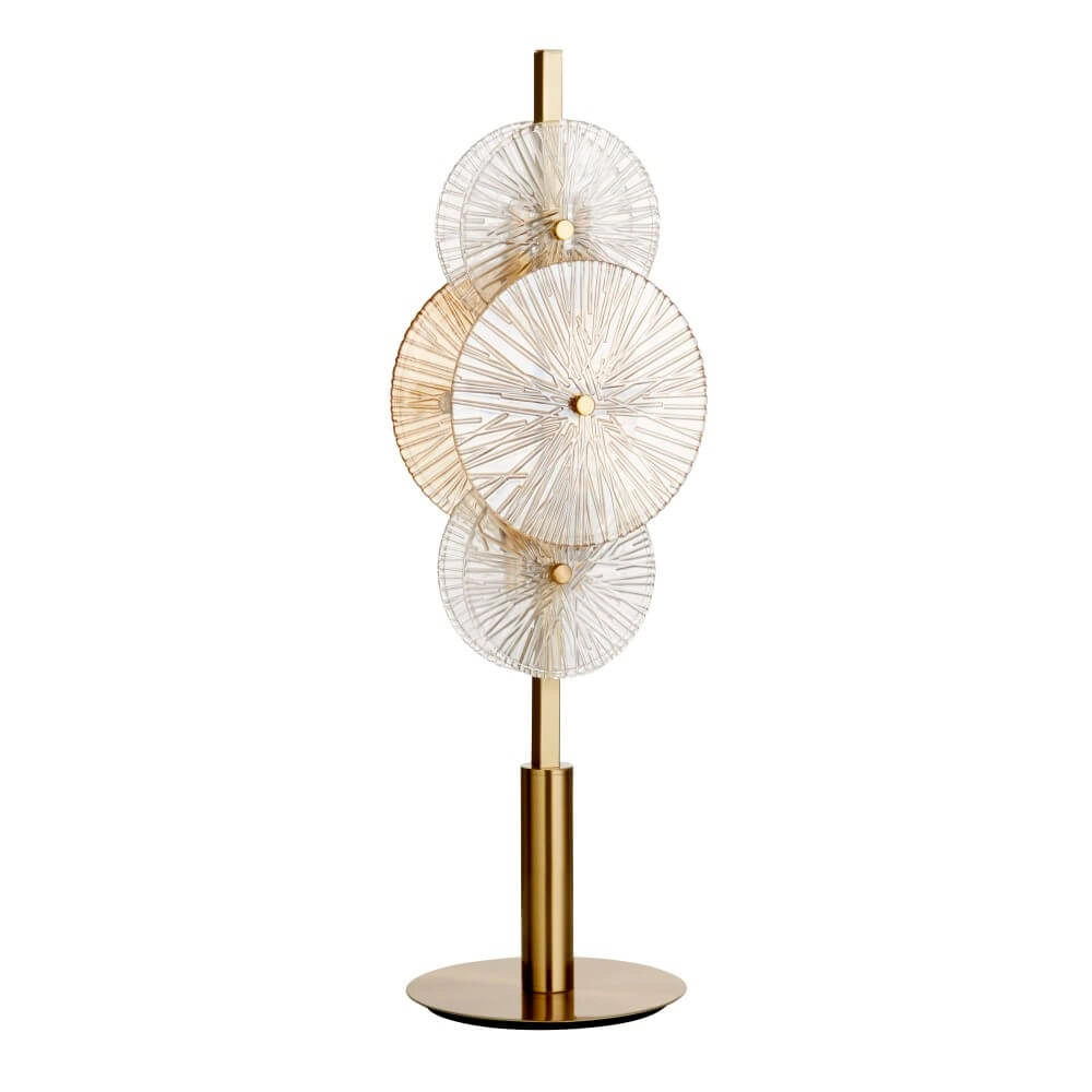 Golden table lamp Wagon Wheel 66cm high