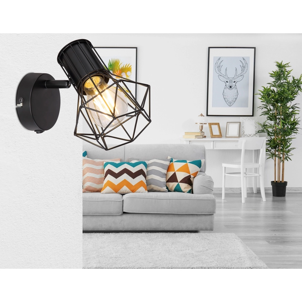 Wall lamp Priska Black Globo 9007371412167