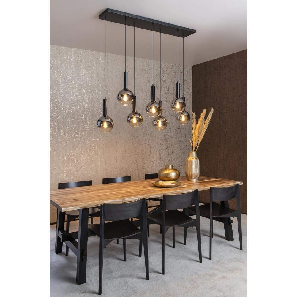 Pendant lamp Marius 7-light black Lucide 5411212452221