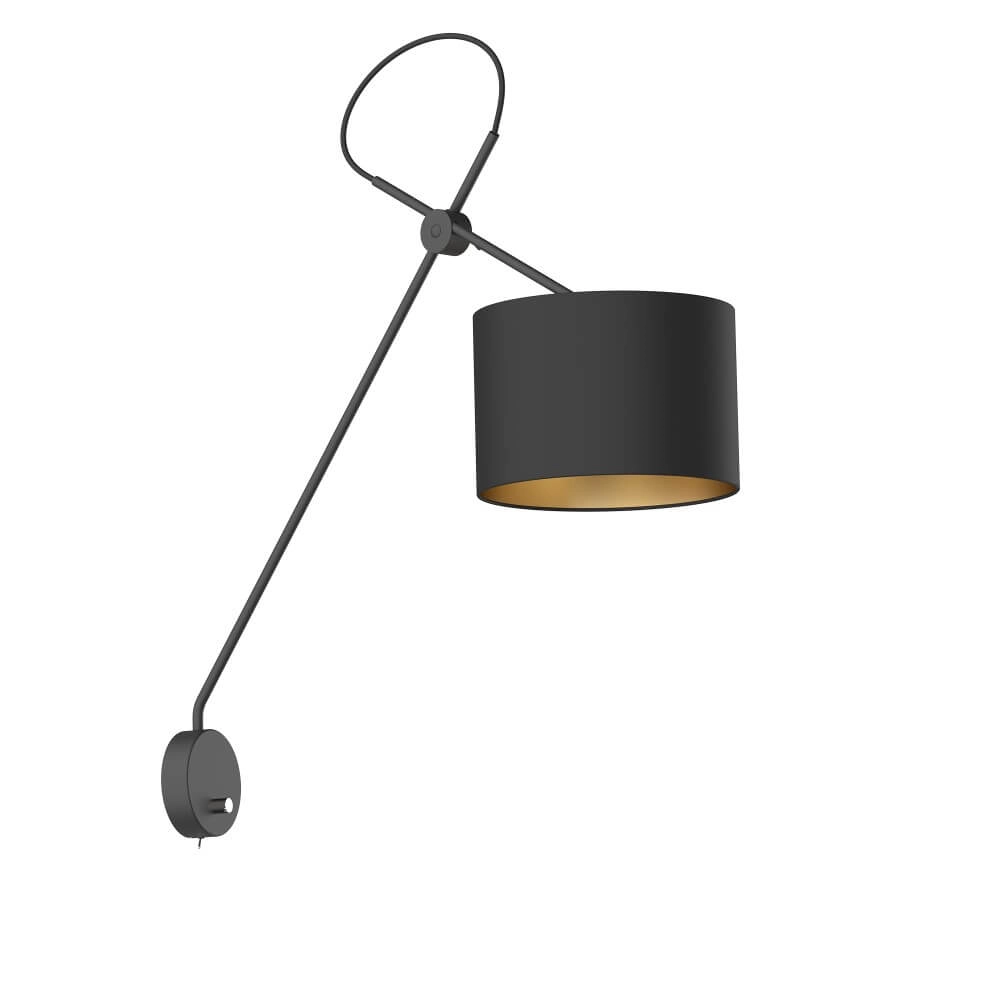Design wall lamp Viper black with gold