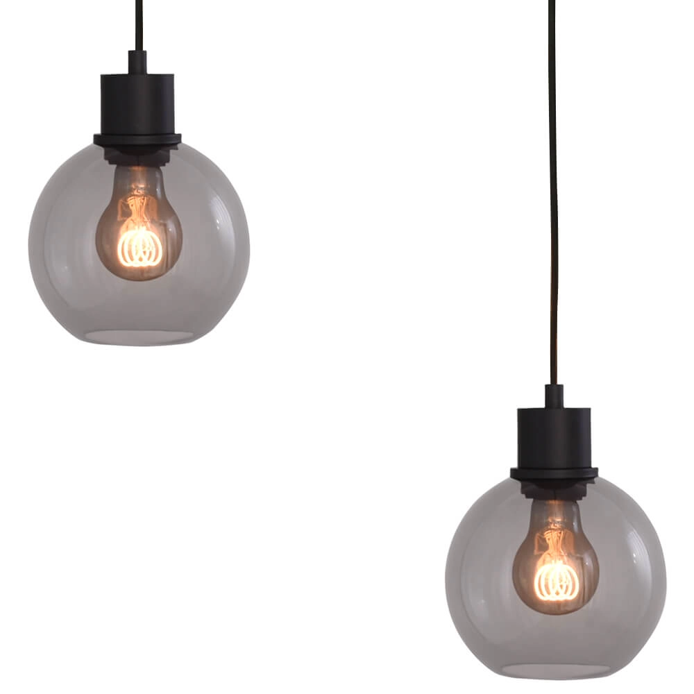 Hanging lamp Lazise 5x Ø 15cm black Masterlight 8718121303499