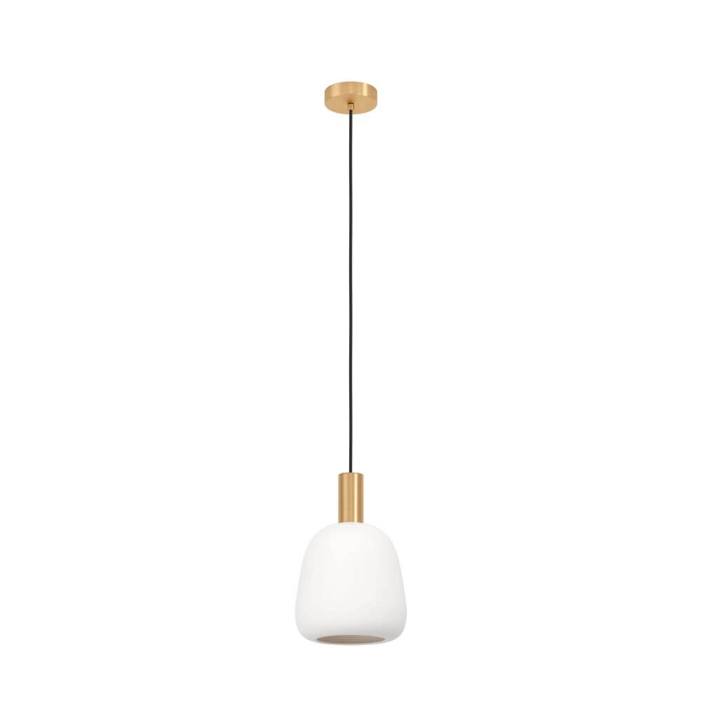 Gold hanging lamp Manzanares with white glass Eglo 9008606235902
