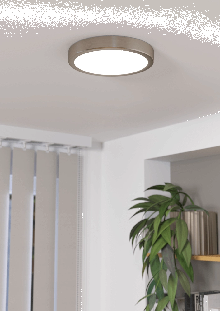 Stainless steel ceiling lamp Fueva 5 Ø 21cm Eglo 9008606244843