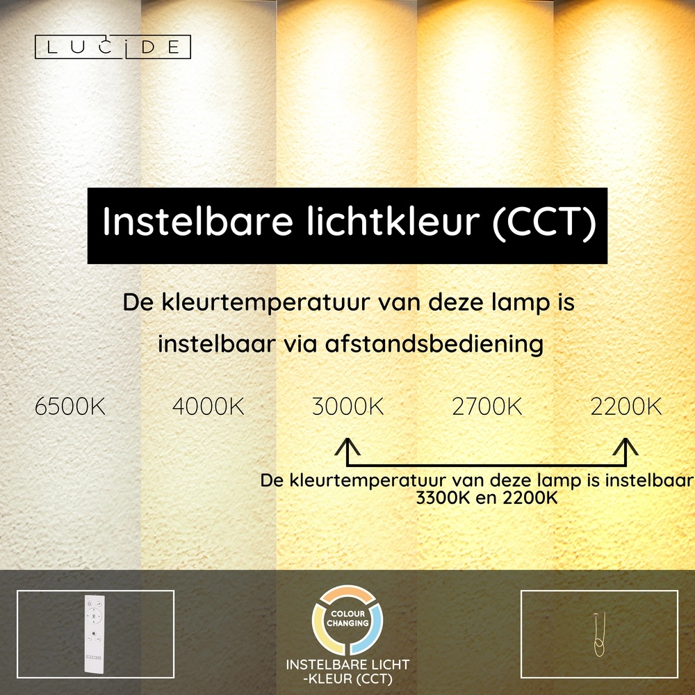 Unique ceiling lamp Janderin 300cm champagne Lucide Vibes 5411212242075