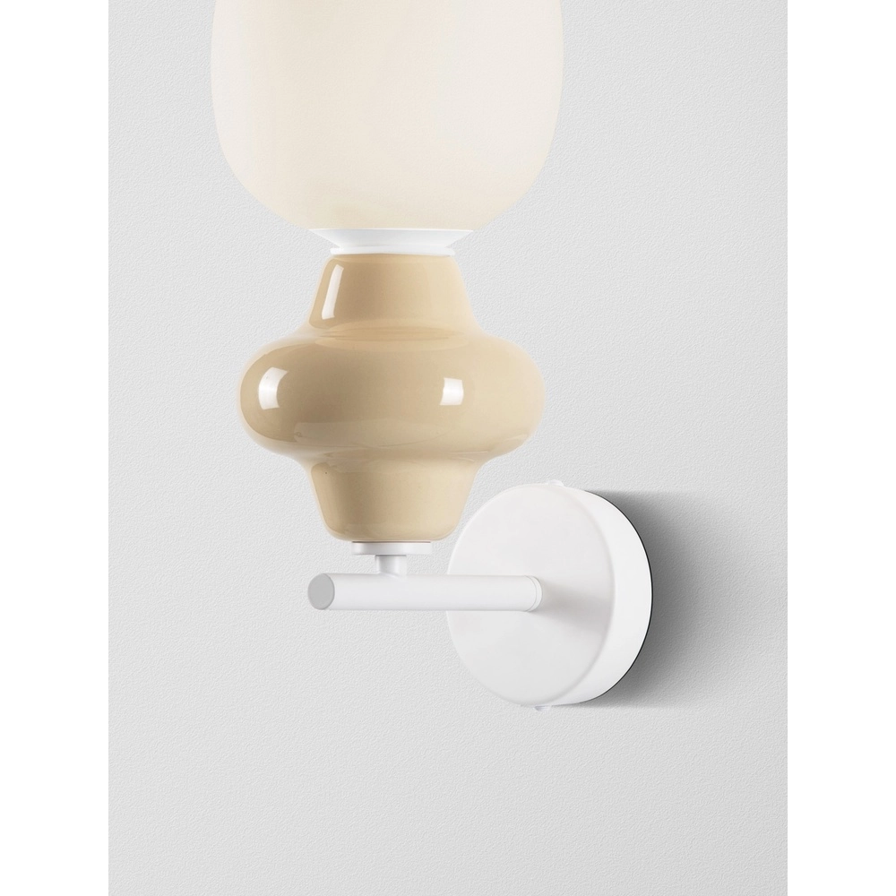 Wall lamp Clio yellow ceramic with white glass Lyora 5212017461377