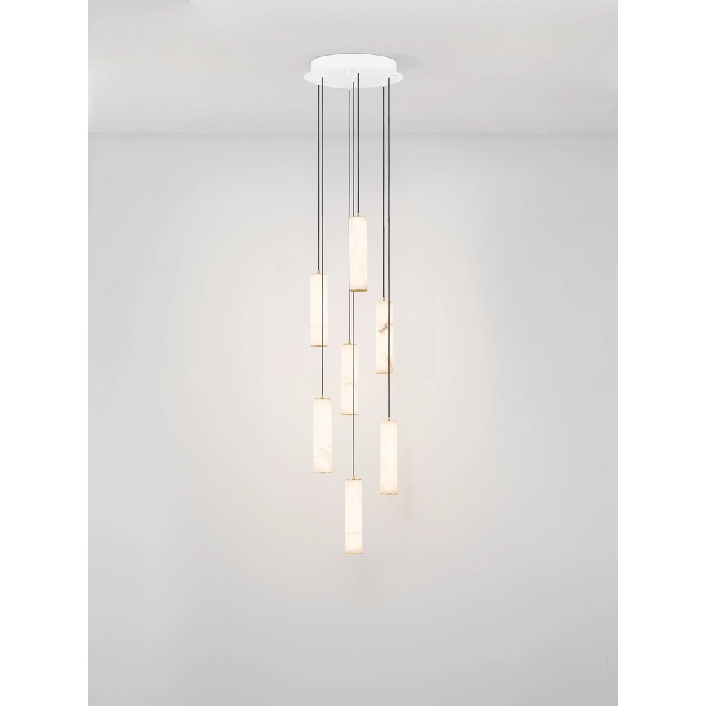 Pendant lamp Diletto Gold with white 7-lights Lyora 5212063503236