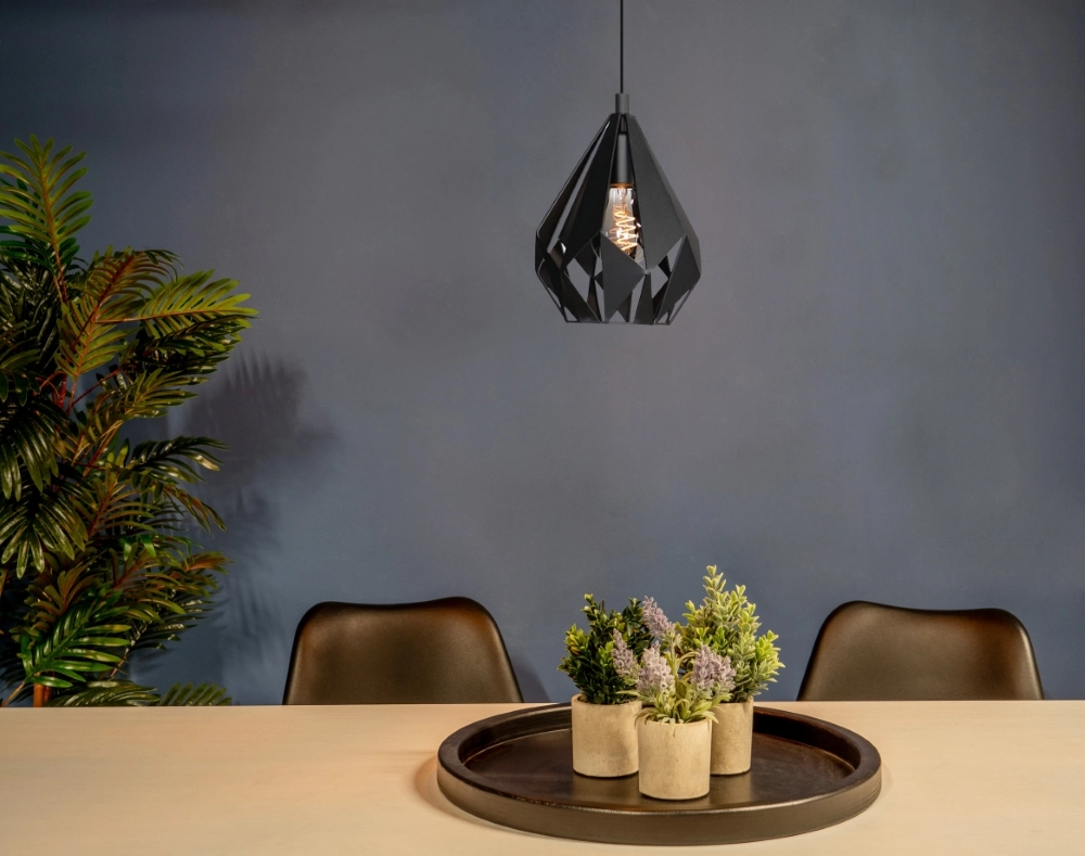 Black pendant lamp Carlton 5 Ø 20.5cm Eglo 9002759436995